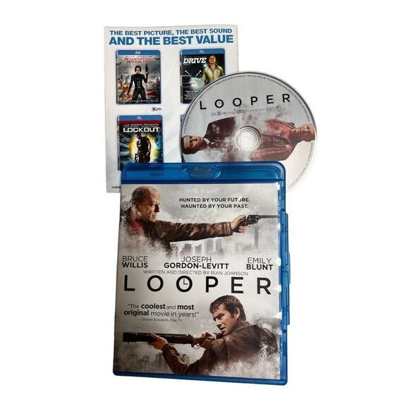 3/$14 Looper Blu-ray - Action Thriller Sci-Fi - Willis,‎ Gordon-Levitt CER-C - Picture 1 of 5
